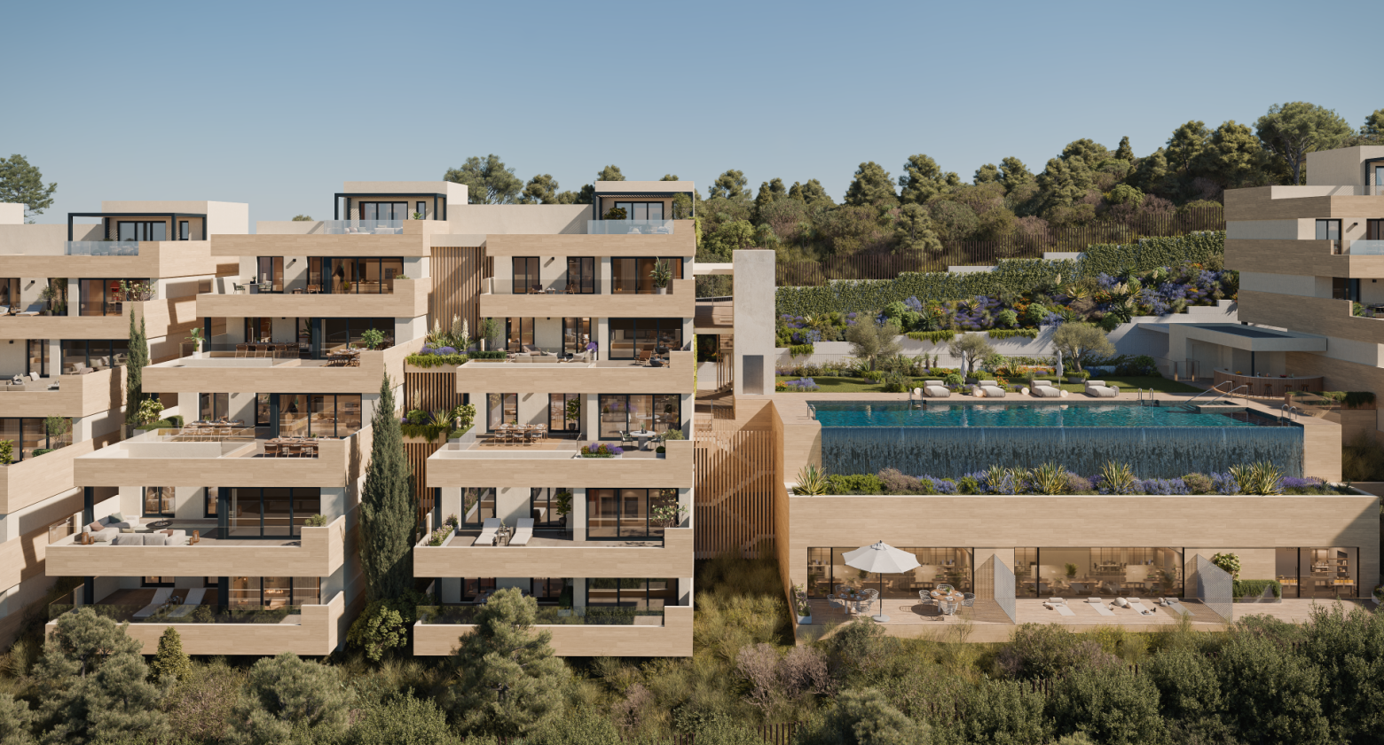 Modern apartments with sea views in Altos de los Monteros