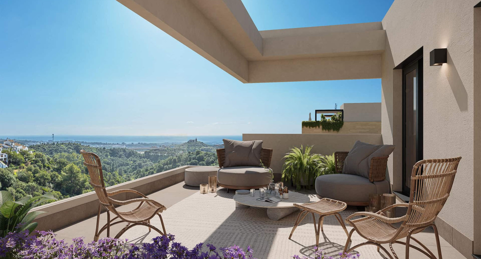 Apartamentos modernos con vistas al mar en Altos de los Monteros
