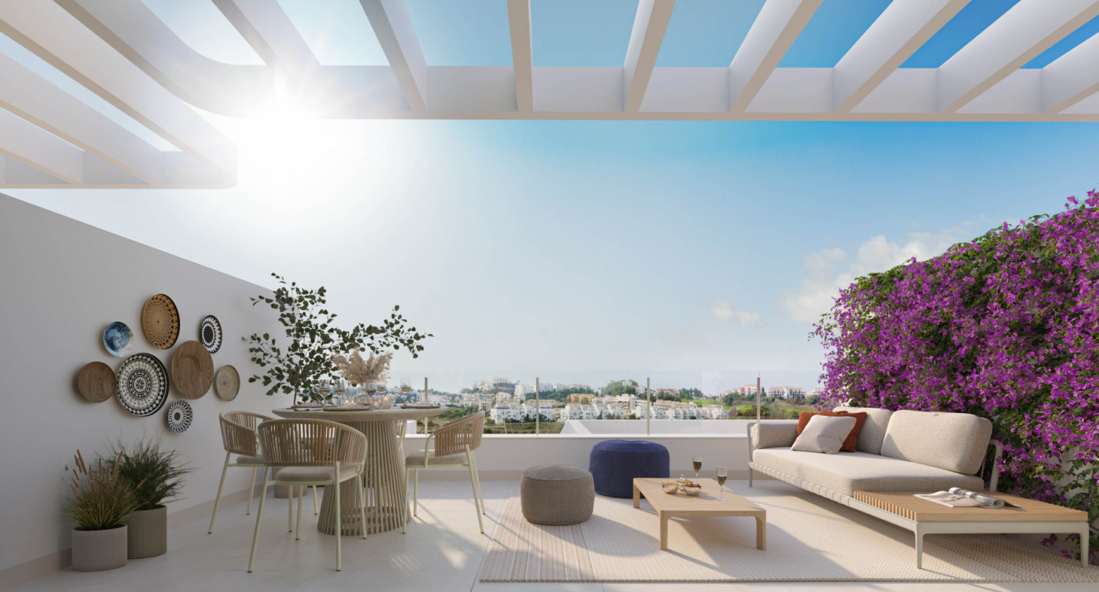 Apartamentos contemporáneos con vistas al mar en Mijas
