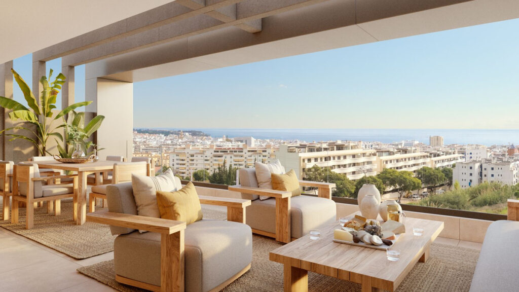 Апартамент средний этаж — Estepona